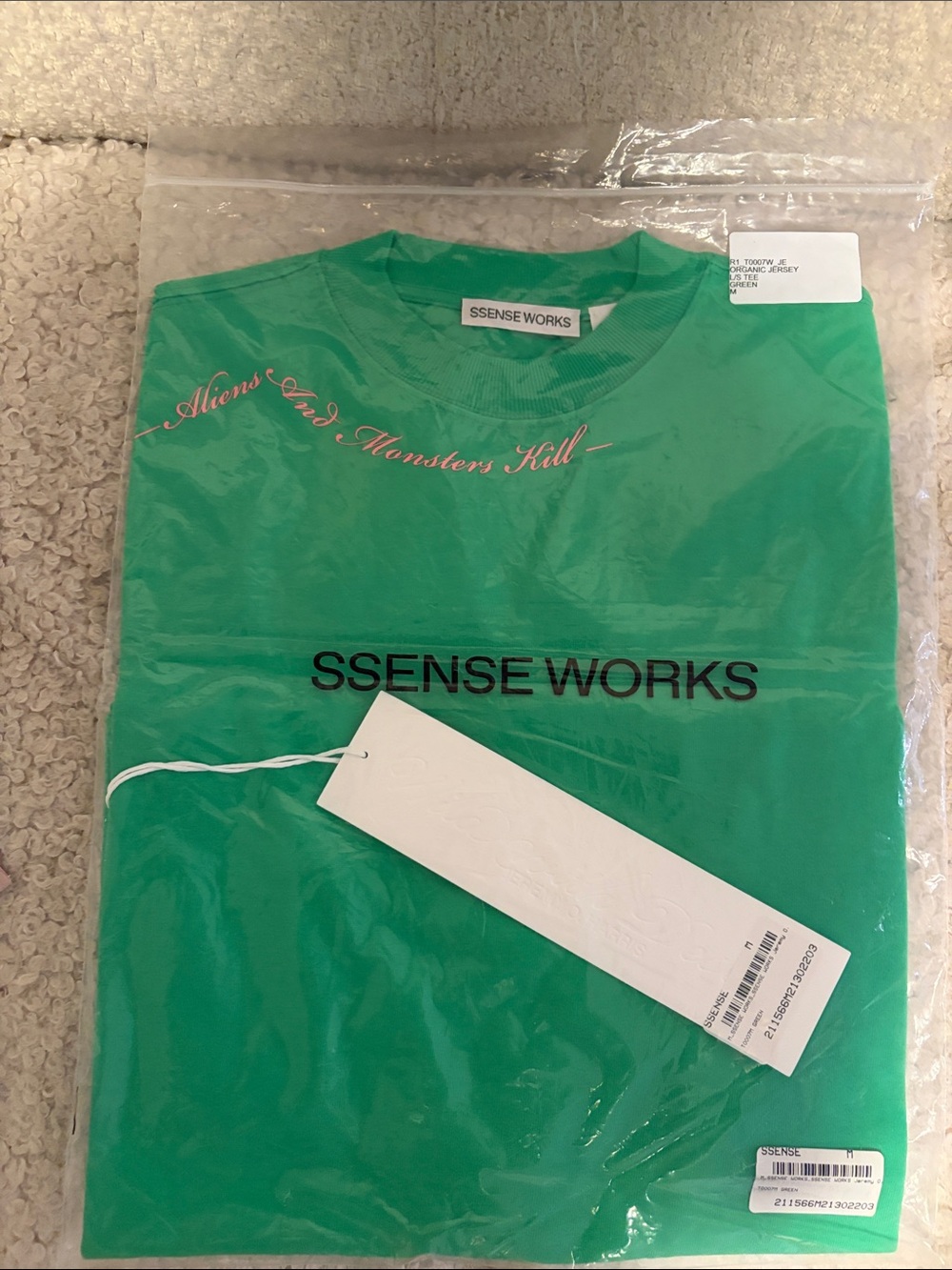 SSENSE WORKS Green Long Sleeve Tee